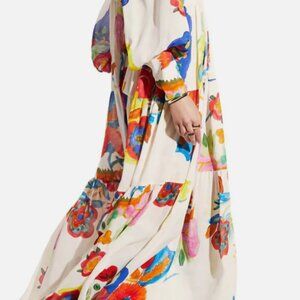 NEW CARESTE silk charlie maxi dress in sierra floral Size 16 NWT